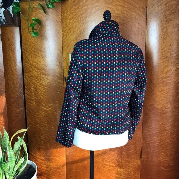 80’s VINTAGE Confetti I. Magnin Silk Jacket S M - Picture 3 of 12